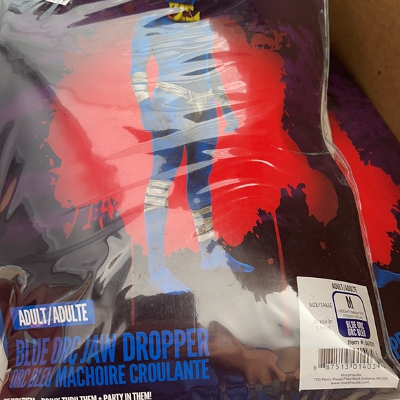 Morph Costumes: Adult Blue Orc Jaw Dropper! New! - Picture 6 of 11